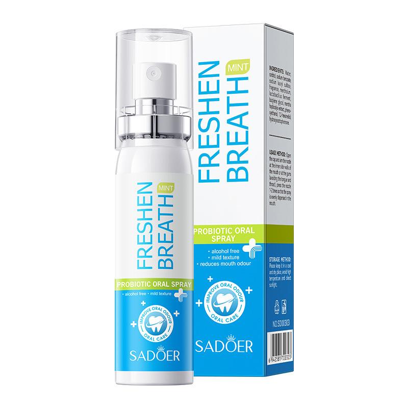Probiotic Oral Spray Mint Breath Freshener Alcohol Free Mouth Spray Fresh Breath Oral Care 20ml Probiotic oral spray