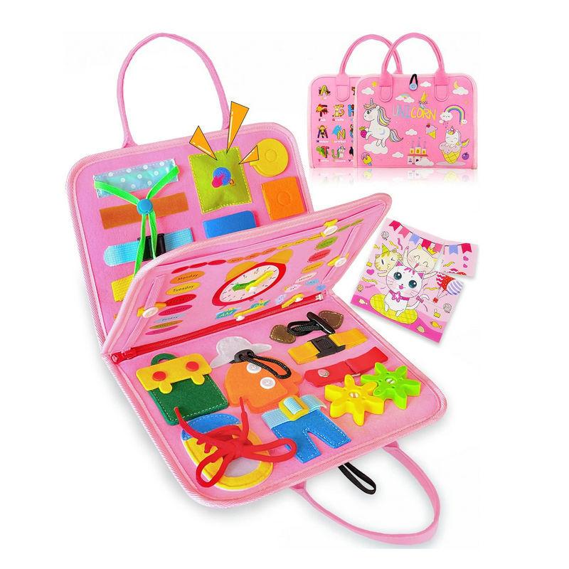 Montessori Early Education Quiet Book Hand Tear Velcro Cloth Book Baby Infant Puzzle Busy Edition Learning Board