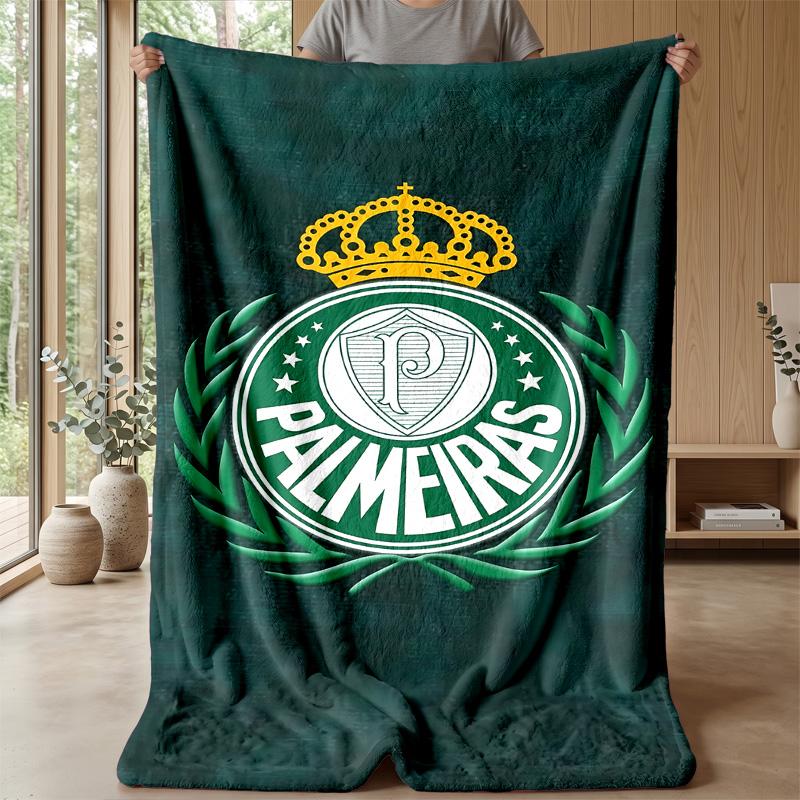 Palmeiras Theme Blanket Soft Flannel Blanket Plush Throw Blanket Cozy Sofa Bed Blanket for Home Decor