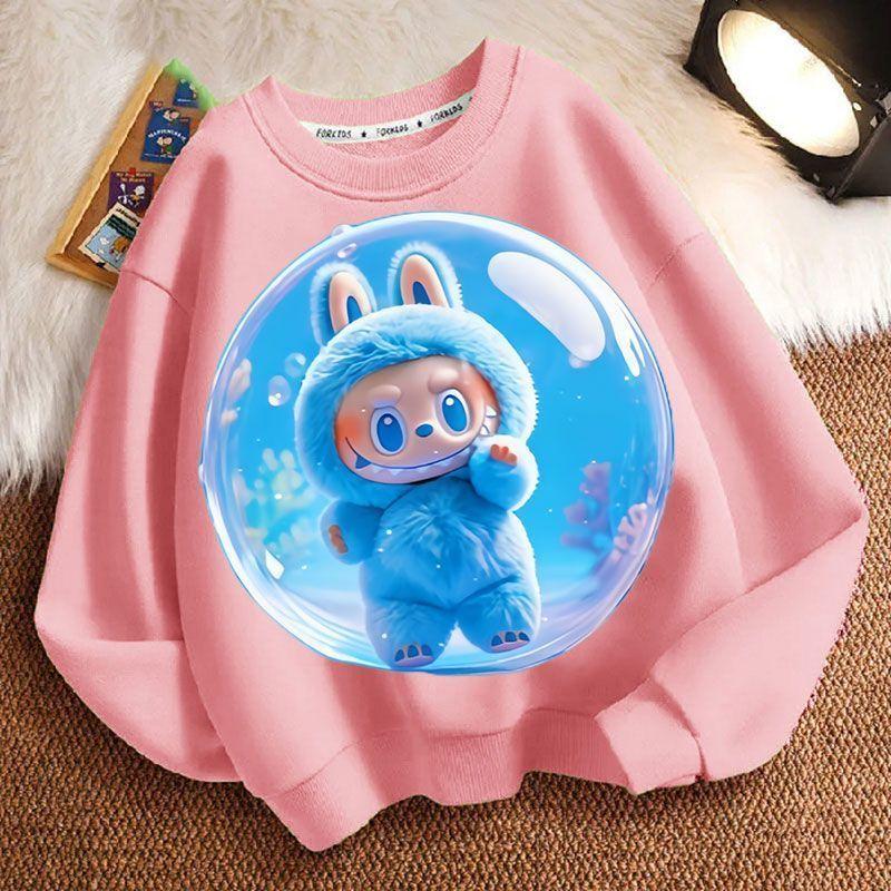 Children's Fashionable Casual Sweatshirts for Spring and Autumn, Long-sleeved Loose Sweatshirts for Boys and Girls