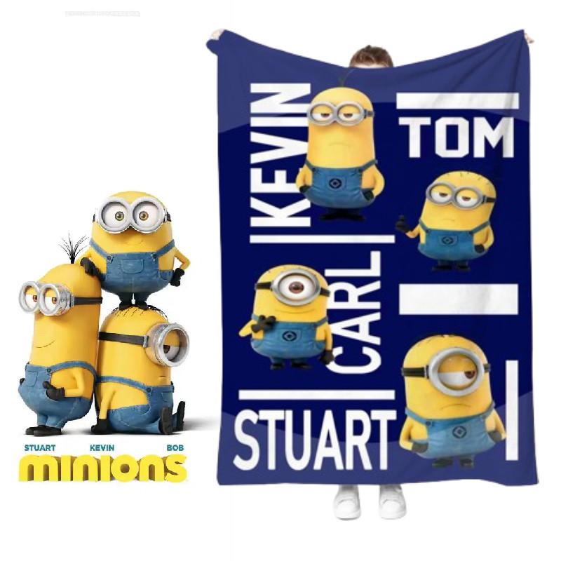 Minions Blanket With Cartoon Design For Bedroom And Lounge Use