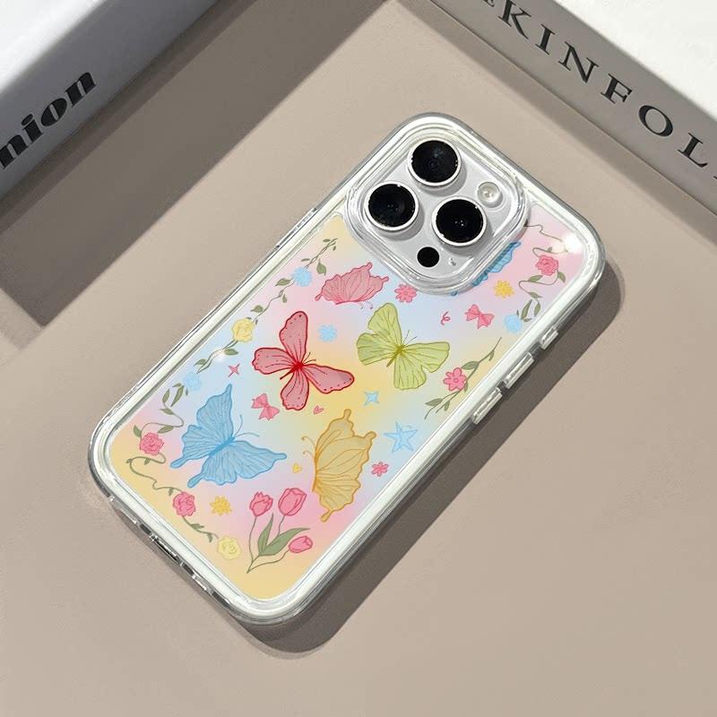 Colorful Butterfly Soft Silicone Clear Phone Case For iPhone 17 Pro Max Case 15 16 14 13 12 11 Pro 17 Air X XS XR 16 Plus Cover