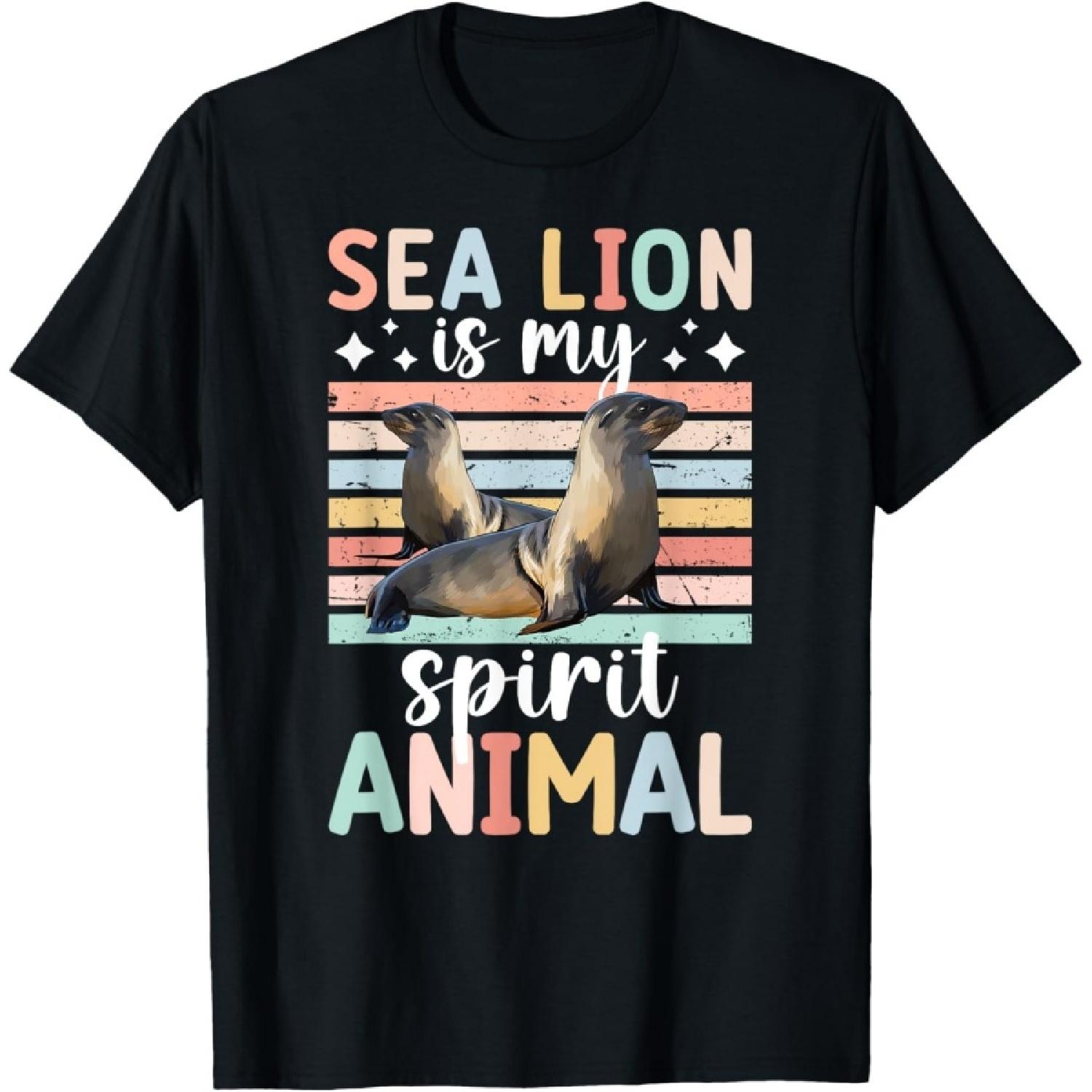

Sea Lion Is My Spirit Animal Sea Lion Lover Sea Lions T-Shirt(1) XXXXXL чорний