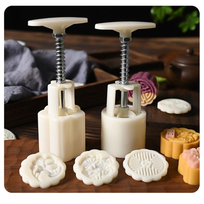 Çeşitli Mooncake Kalıp Sonbahar Ortası Festivali Mooncake Kalıp DIY El Basınç Fondan Süslemeleri Araçları Ay Kek Kalıbı