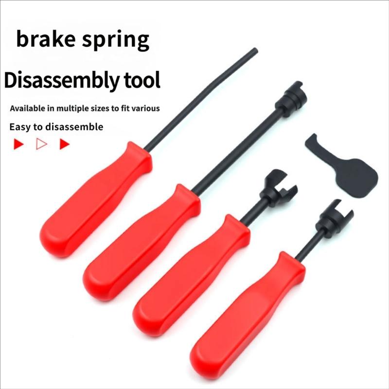 8Piece Drum Brake Repair Kit Manual Service Set with Plier Hook and Pry Style Parts, Metal Shafts for Car Motorcycle Garage Repair Use