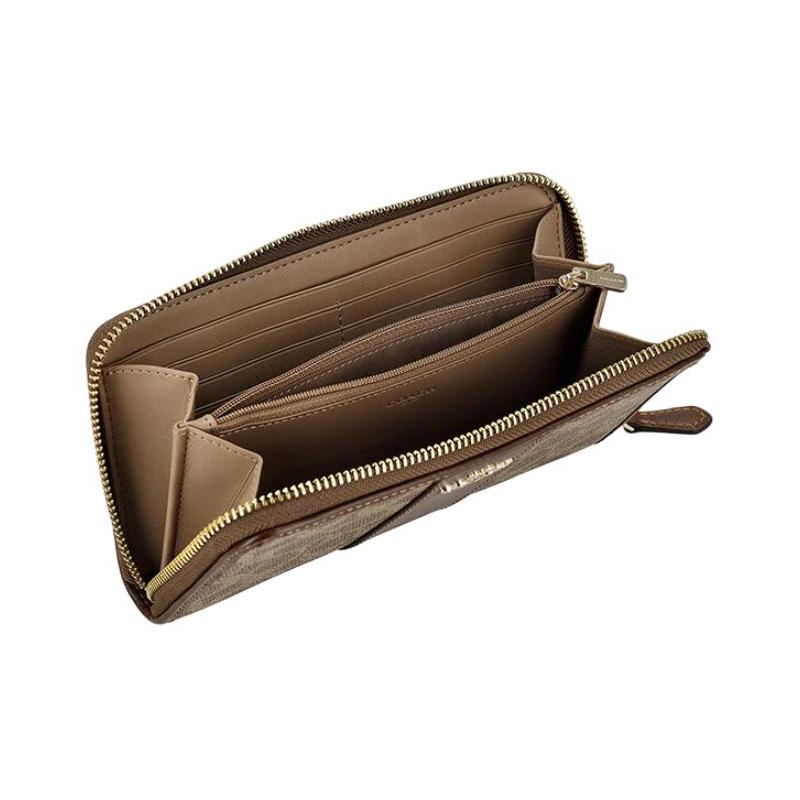 COACH Accordion Zip ogo PVC Wallet Women's Brown brown