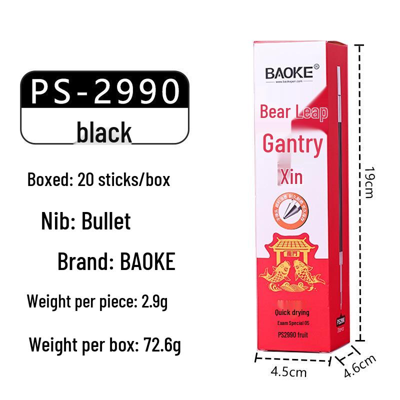 Bao Ke 0.5mm Quick-Dry Transparent Black Ink Pen for Exams and Office Use. Multiple Choices