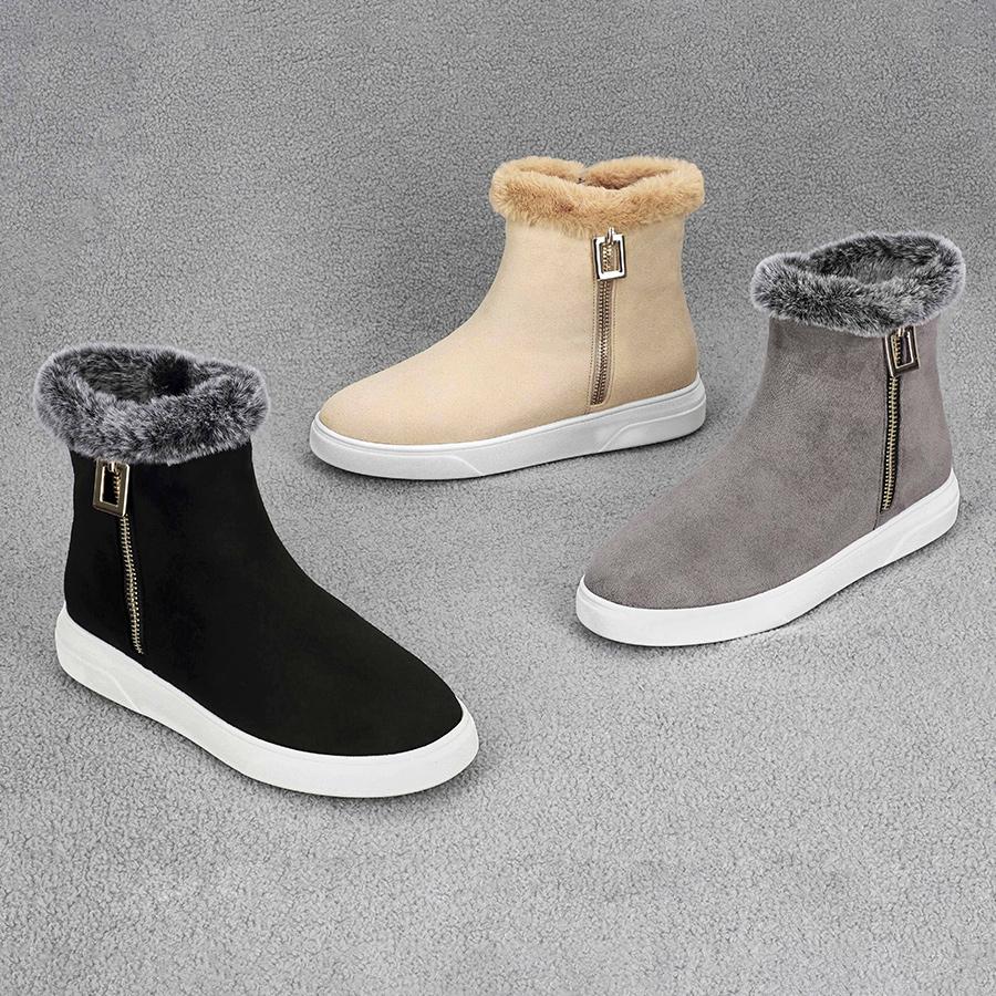 Elcanto Mazz Women'S Suede Fur Casual Boots 3Cm Lcwa25M34V