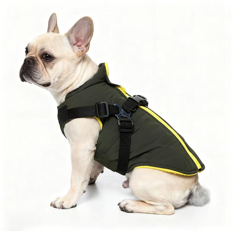Dog Autumn Winter Thickened Clothes Windproof Waterproof Puppy Jacket D-Ring for Leash Pet Coat for Small Medium Dogs