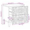 Nightstand White 40 x 33.5 x 46 cm Solid Mango Wood