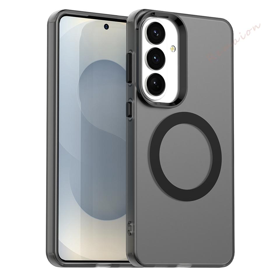 Cute Magnetic Phone Case for Samsung Galaxy S26 S23 S24 S2 FE Ultra A6 A36 A37 A7 A16 A17 A07 Clear Protector Cover