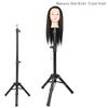 A20F-50Inch Mannequin Head Holder Tripod Stand Hairdressers Salon Training Head Adjustable Wig Stand Tripod For Wig Making