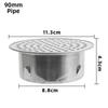 Round Hole Gutter Guard Net Anti-blocking SUS 304 Stainless Steel Anti Clogging Filter Secondary Drainage Vent