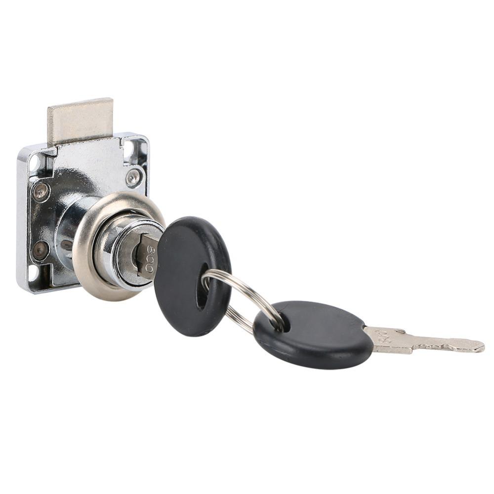 4pcs Durable Drawer Lock with Key Keyed Alike Cylinder Drawer Lock Security Cabinet Cam Lock Office