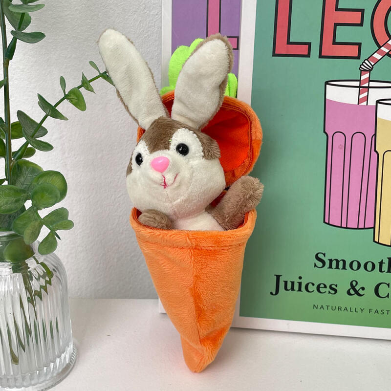 Cute rabbit doll keychain carrot backpack bag couple