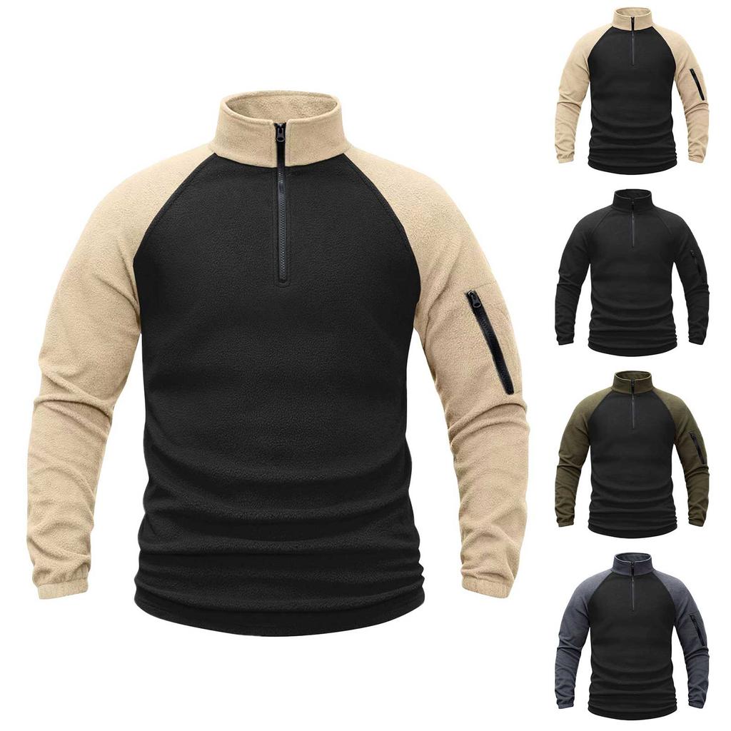 Men's Sweatshirt Loose Solid Color Outdoor Warm Breathable T-Shirt Top
