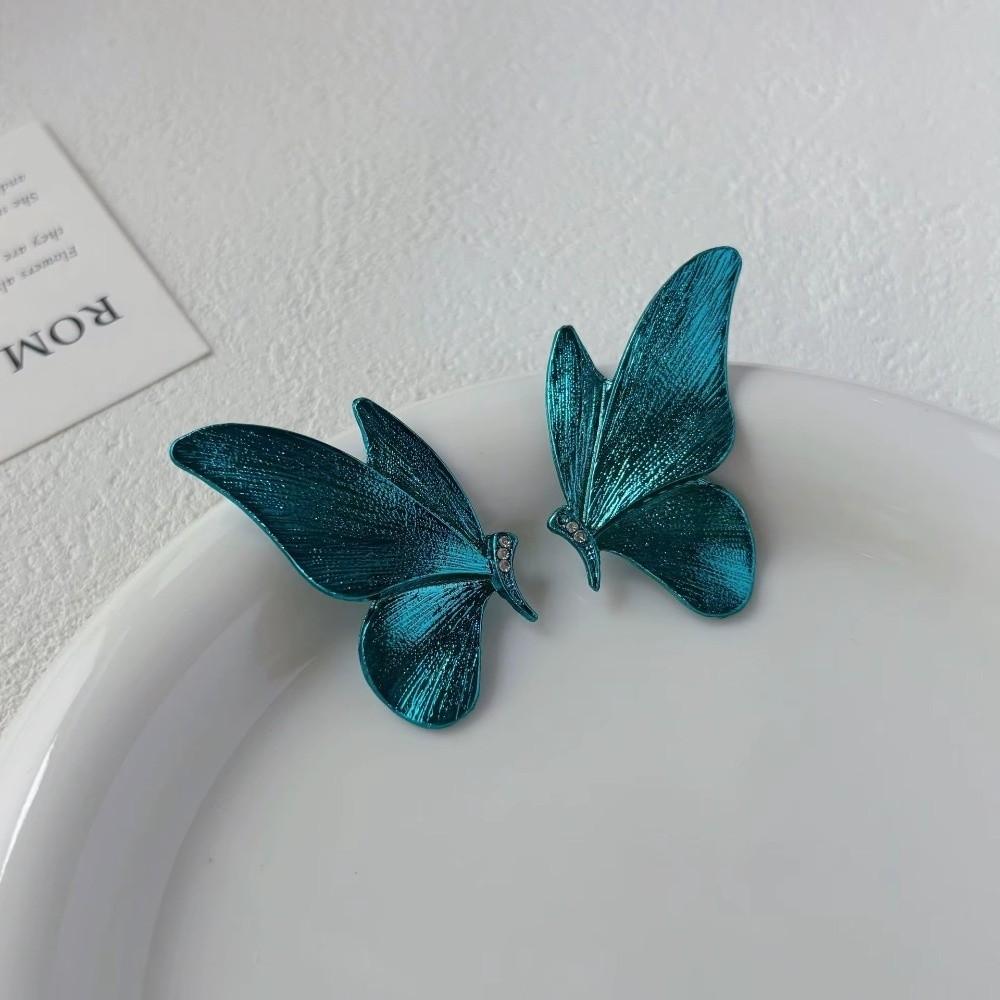 1Pair Blue Butterfly Earrings Elegant Wings Studs Trendy Vintage Earrings Party Fashion Women's Ear Accessories Jewelry Gifts