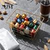 Wardrobe Clothes Organizing Bins Iron Storage Basket, Nordic Style Wire Organizer Bin, Large Decorative Metal Grid Baskets Capacity
