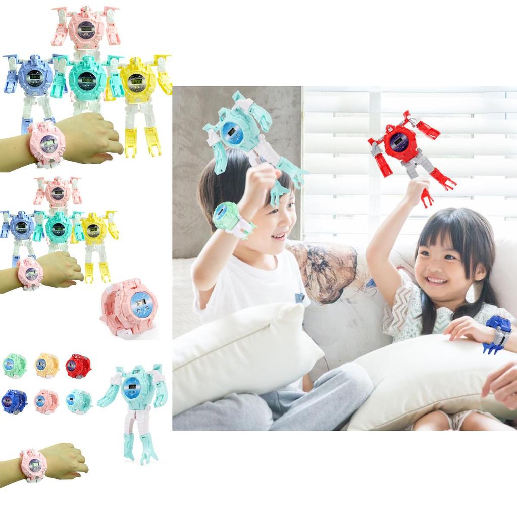 Children's Transforming Robot Electronic Watch Two Forms Toy For Kids