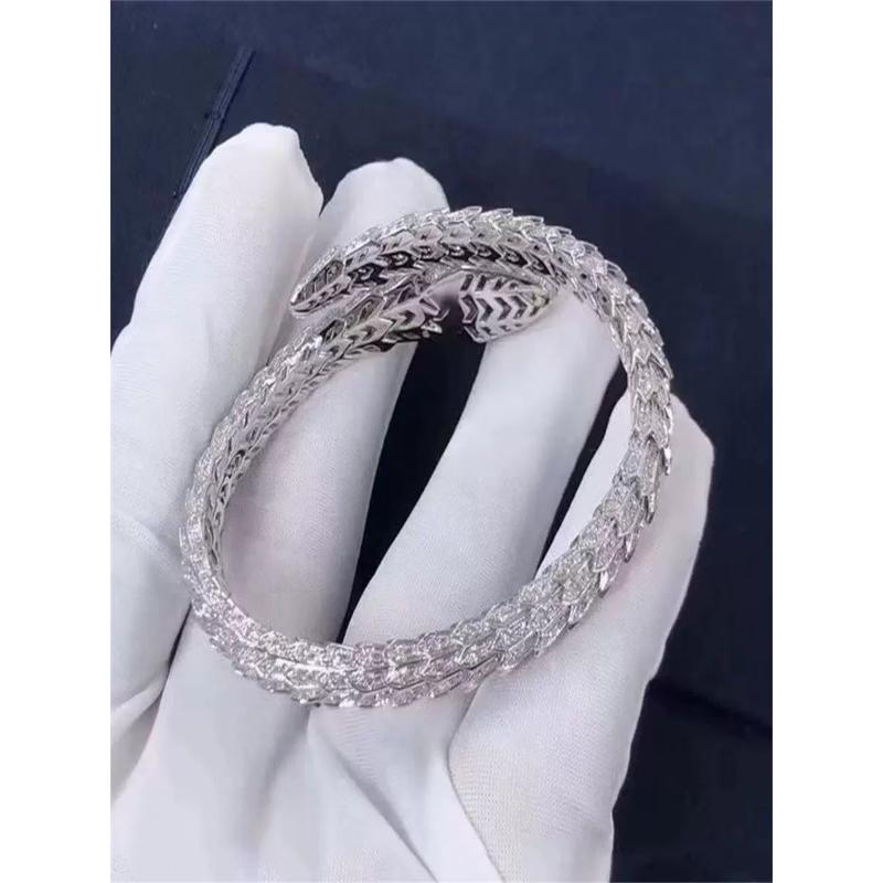 Spirit Snake Shaped Bracelet for Girls with a High-end Feel, Snake Bone Bracelet with an Open Mouth