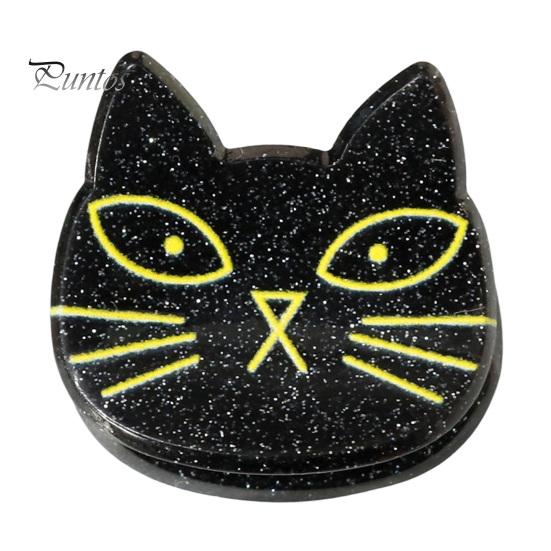Black Cat Spider Witch Hat Accessories Halloween Cartoon Hair Clips for Women Girls, Acrylic Glitter Pumpkin/Ghost/Bat/Cat Reliable Clamping