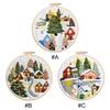 Cross Stitch Needlepoint Kit with Needle Thread Instructions Christmas Series Craft Needlework Multi-Purpose for Adults Beginner