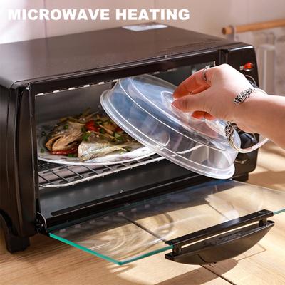 Microwave Food Easy with Steam Vents Prevents Friendly Splashing Hot Oil Environmentally Cover Odorless To Clean Heat Resistant