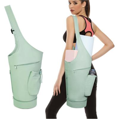 Taška na podložku na jógu s kapsou Nastavitelný popruh Velký otvor Dlouhá taška Tote Fitness Gym Taška přes rameno Voděodolný Nylonový Nosič držák na podložku na jógu