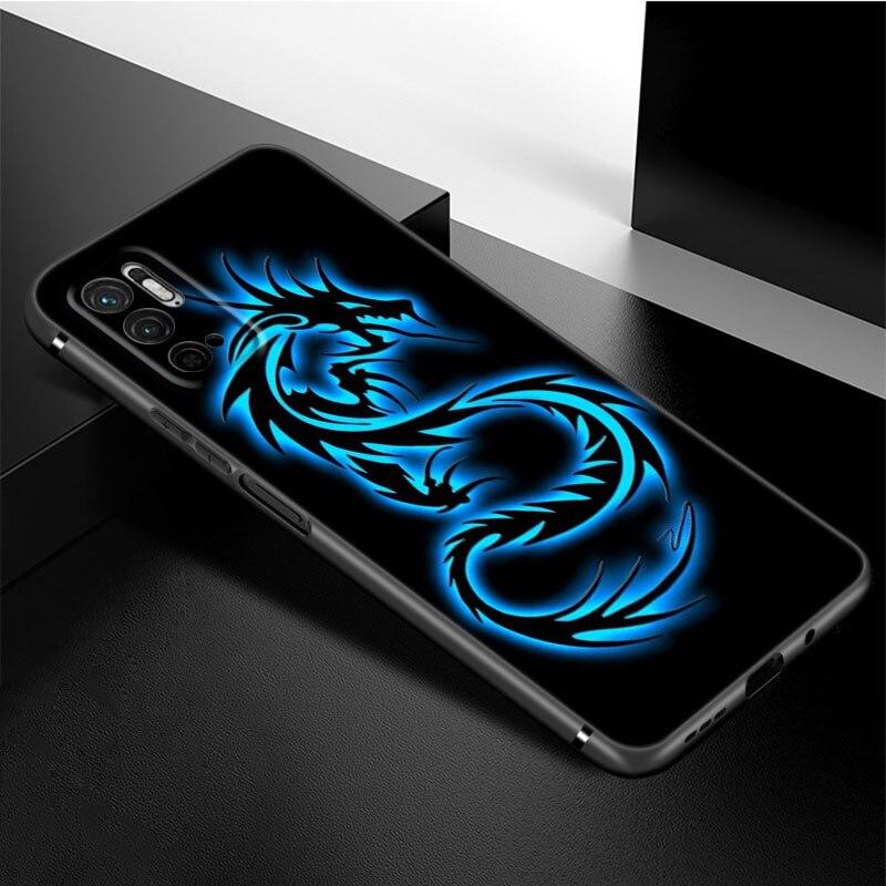 Cartoon Drache Handyhülle Für Xiaomi Redmi Note 11 10 9 8 Pro 11T 5G 10T 10S 9S 9T 9i 9C 9A 8T Weiche TPU Schwarze Hülle Coque Funda