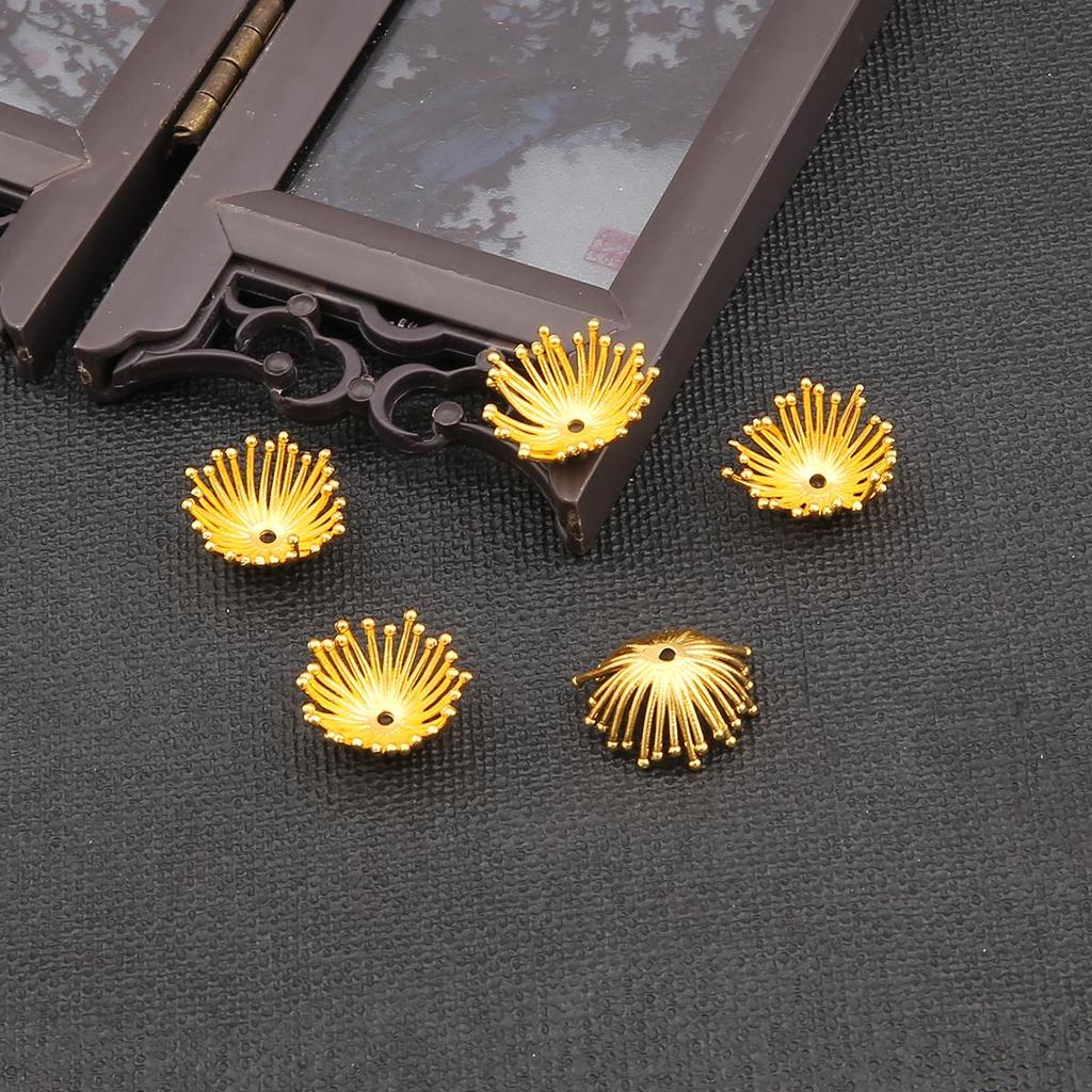 1Pcs Flower Stamen Shape Casting Copper Accessories For Jewelry Making DIY Charm Decoration
