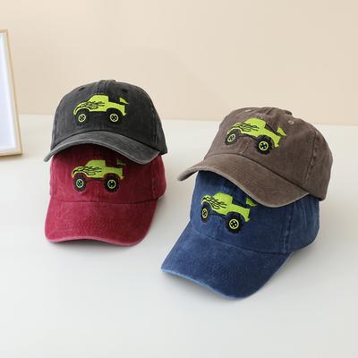 Children 'S Sports Hats Baby Boy Baseball  Summer Embroidered Truck Outdoor Kids Hip Hop Snapback Caps For 2-8Y Adjustable