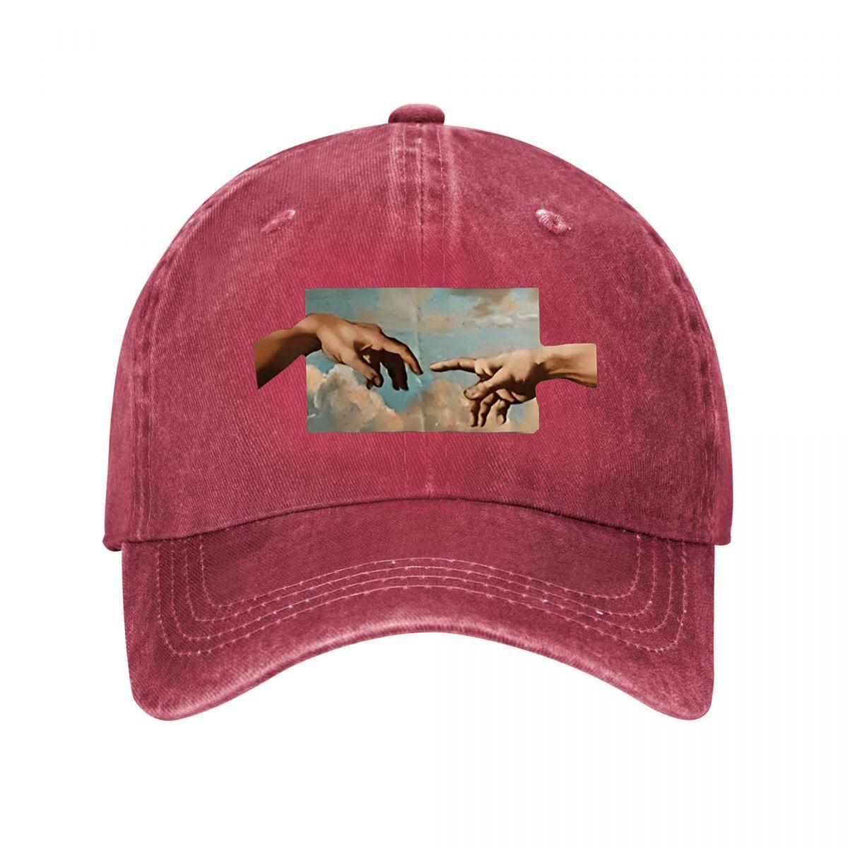 Art Painting Suede Baseball Cap Casual Outdoor New Vintage Washed Cotton Baseball Cap Parent Kids Sun Hats Adjustable