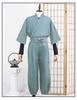 COSSA Cosplay Costume Set for Ninjutsu Academy and 6th Halloween Costume Set with Hood Ninja/Tama 1st, 2nd, 3rd, 4th, 5th, Graders, (White-Green, XXL)