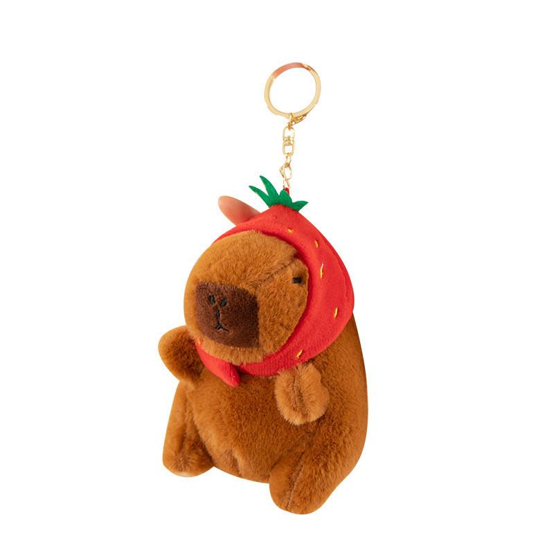 Cartoon Animal Plush Toy Capybara Rabbit Soft Filling Doll Backpack Keychain
