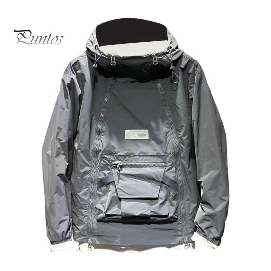 

Мужской тренчкот с капюшоном, завязками на шнурке, длинными рукавами, двойной молнией, однотонный, с большим карманом, уличный стиль, верхняя одежда XXXL