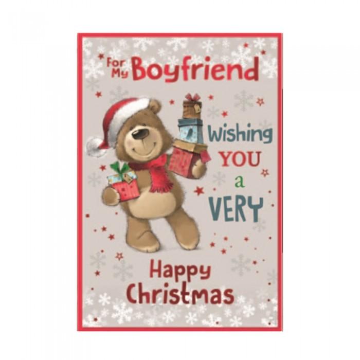 Simon Elvin For My Boyfriend Christmas Greetings Card (Pack of 6)