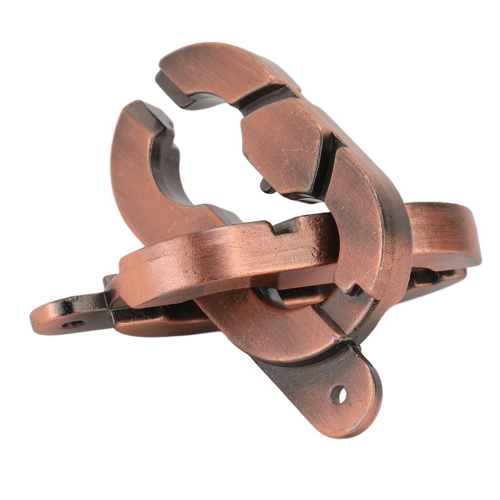 Brain Teaser Puzzles Metal Intelligence Unlock Toy IQ Test Game Puzzle Games Toys for AdultsAntique Copper Wire Drawing