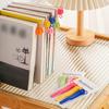 New Silicone Bookmark Clip Cute Elephant Automatically Follows Notebook Page Divider with Pen Holder Page Flipping for School