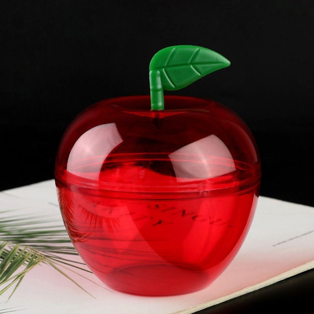 5pcs Transparent Plastic Christmas Decorations Balls Apple Shaped Display Holder Gift Present Box Containers Openable Design