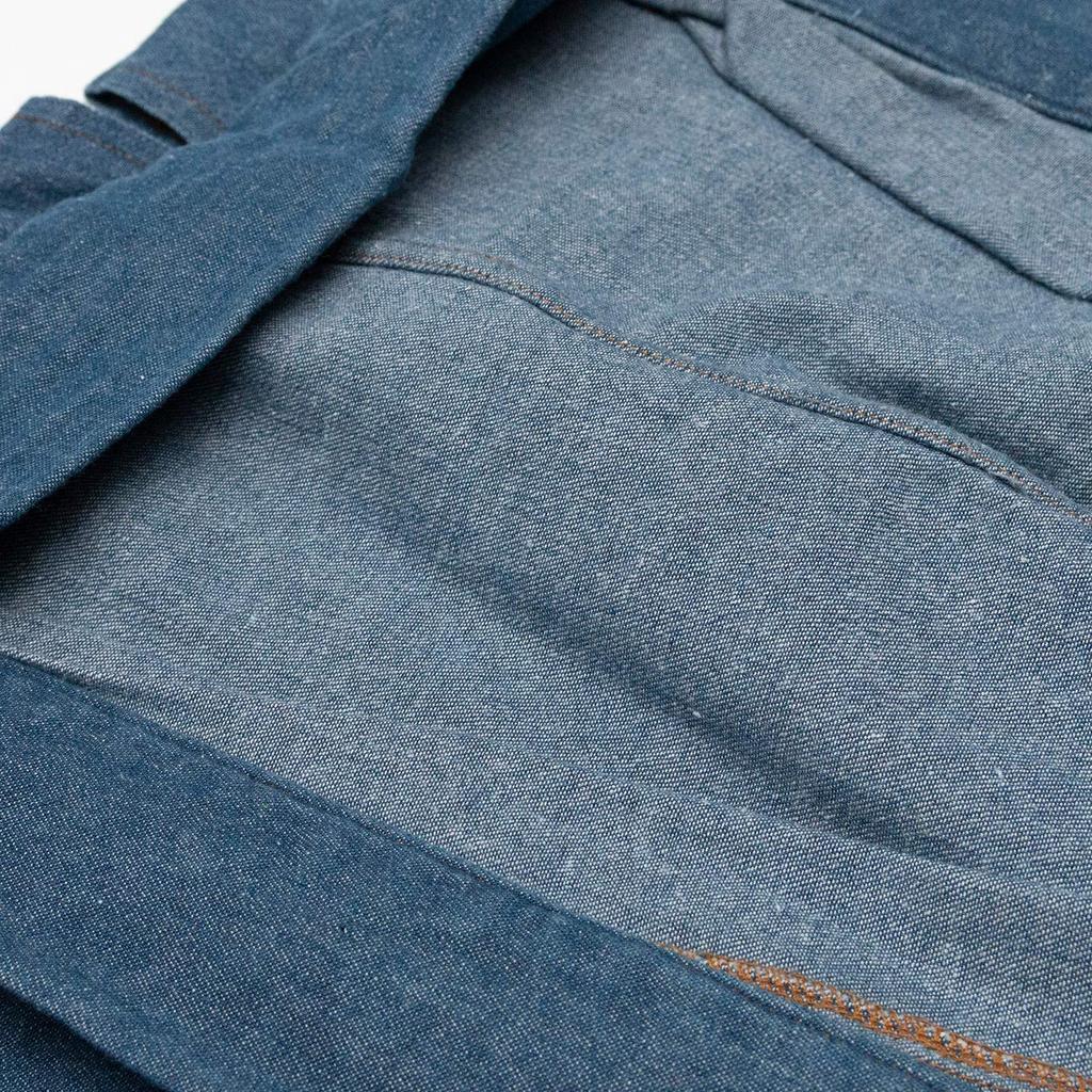 [KYOETSU] [Kyoetsu] Waschbarer Denim-Kimono, einlagig, Damen (L, Hellblau)
