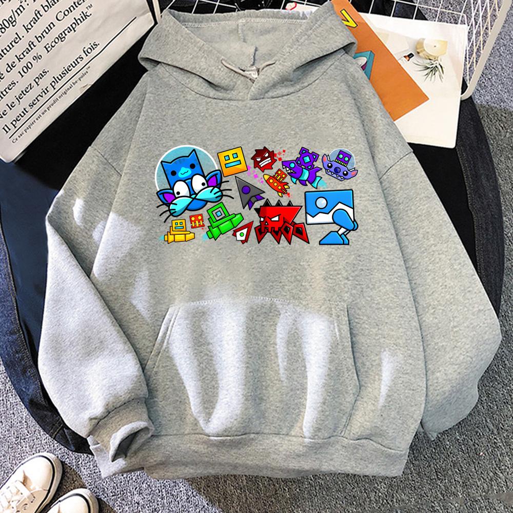 Geometry Dash Hoody Rhythm Platform Electronic Games Graphic Printing HOODIE for Autumn/Winter Sweatshirt with Hooded