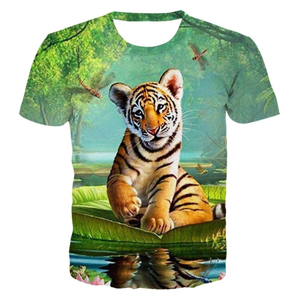 Kids Summer T-shirt 3D Printed Short Sleeve Clothes Girl Top O-Neck Tee