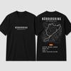 Nürburgring Bedrucktes Kurzarm-T-Shirt Geeignet für Autorennfahrer-Enthusiasten Herren Damen Kleidung 2026 Sommer Neues T-Shirt Oberteile