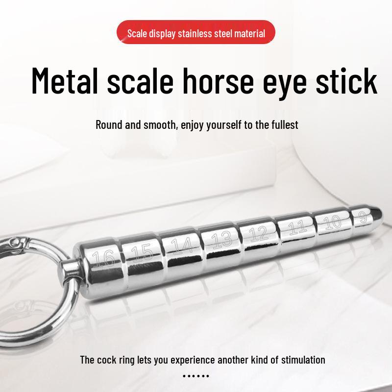 Haste Dilatadora Uretral Graduada em Aço Inoxidável para Masturbação Masculina