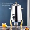 Electric Stainless Steel Beverage Dispenser with Spigot - 13L Capacity for Coffee, Juice, or Milk