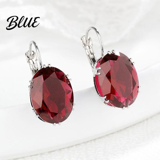Unique Design Earrings 46024 Pairs Teardrop Lightweight Sparkling Cubic Drop