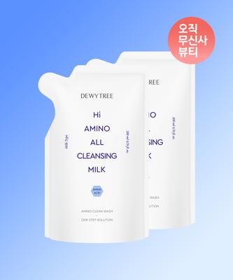 Dewytree [total 400ml  Refill 200ml+Refill 200ml] 2 High Amino All Cleansing Milk Refills