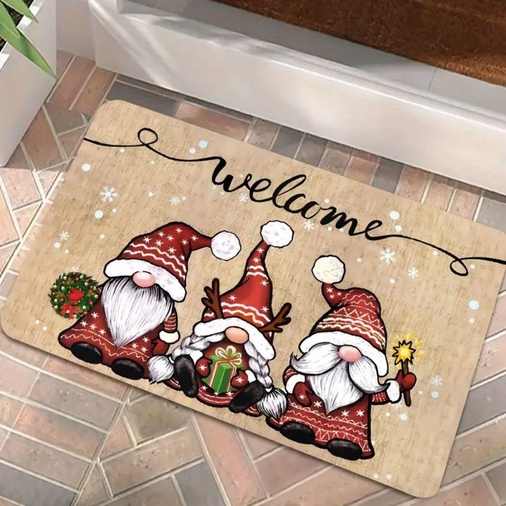 Festival Santa Claus Dwarf Welcome Door Mat Indoor Outdoor Area Carpet Kitchen Bedroom Floor Mat Home Decoration