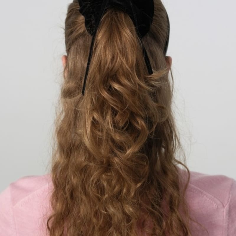 

Скранч с ленточным шармом DEPOUND (бархат) - черный (M) black