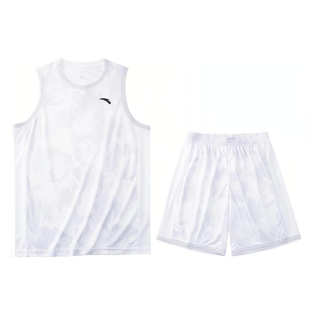Anta Logo Sports Basketball Game Set Men Sportswear White 152221210-1
